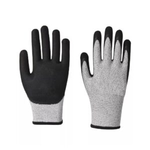 Black Pu Coated Level 5 Cut Resistant Gloves