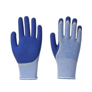 Blue Latex frosting Foam coating Gloves