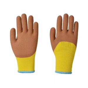 Coffee latex foam coating Gloves