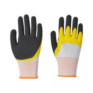 Double latex palm coating Gloves