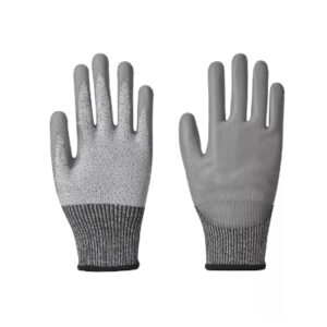 Grey Nitrile Frosted Coating Anti Cut Gloves